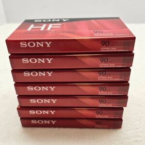Sony HF 90 Min Type I Normal Bias Blank Cassette Tape Sealed x7
